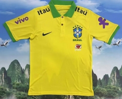 2025 26 Brazil yellow polo S-XXL